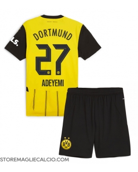 Borussia Dortmund Karim Adeyemi #27 Maglia Gara Casa Repliche 2024-25 Bambino Maniche Corte